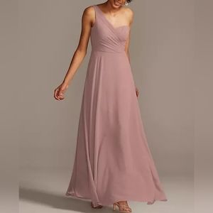 full skirt bridesmaid dress with one shoulder